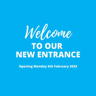 Welcome to our new entrance
