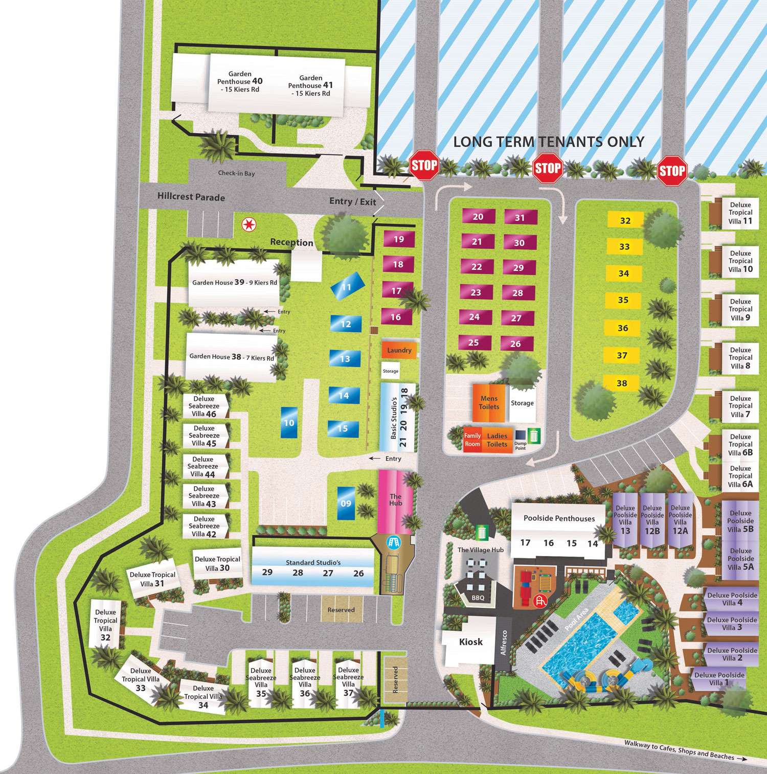 Nobby Beach Holiday Village Park Map